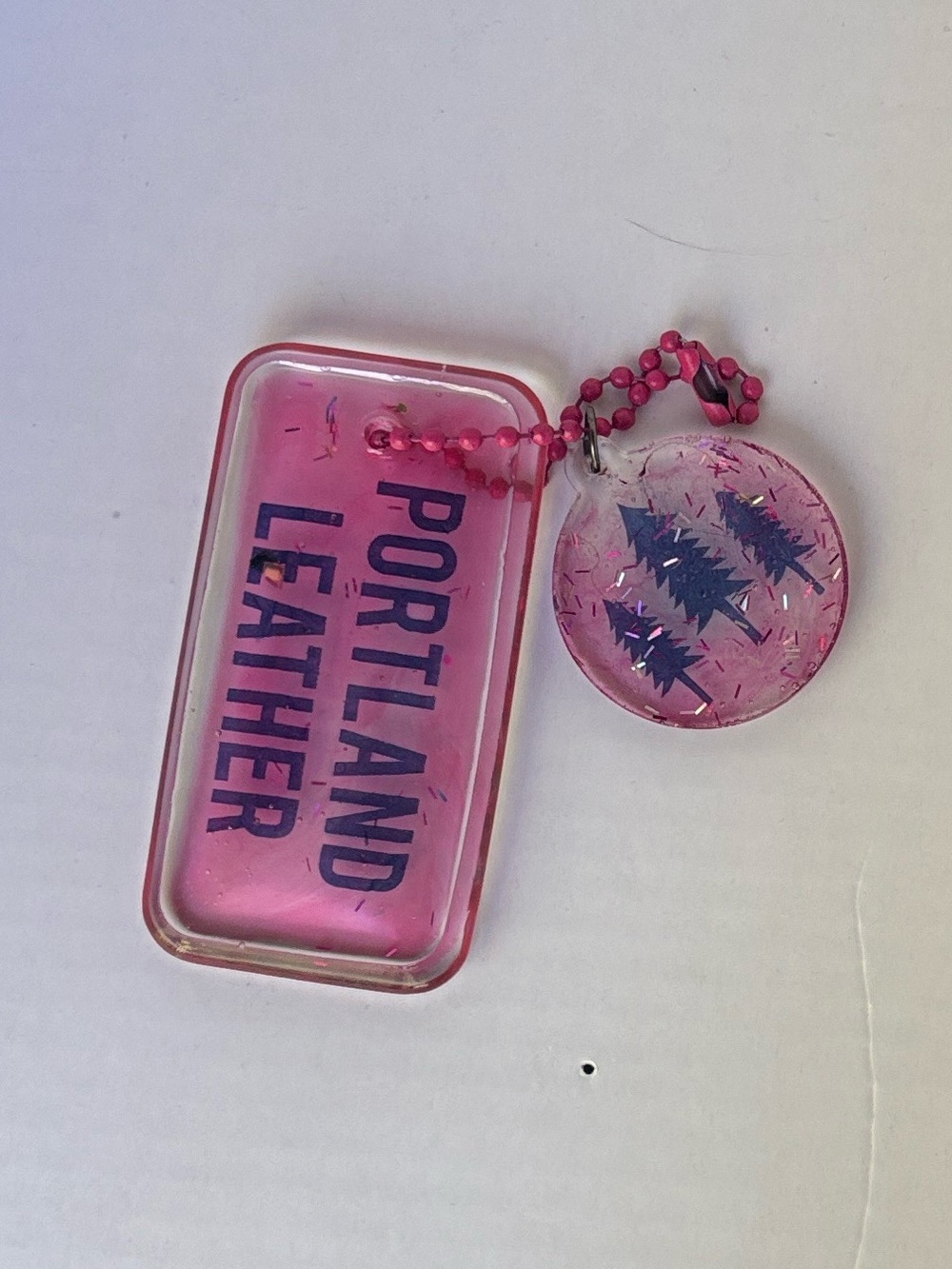 Upcycled Portland Leather Bag Charm - Picture 7 of 7